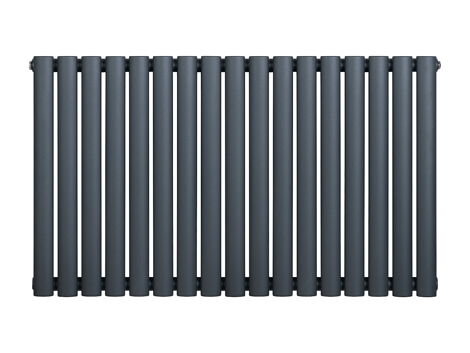 Horizontaal design radiator ovaal - 1 kolom - antraciet grijs - 600 x 1020 mm