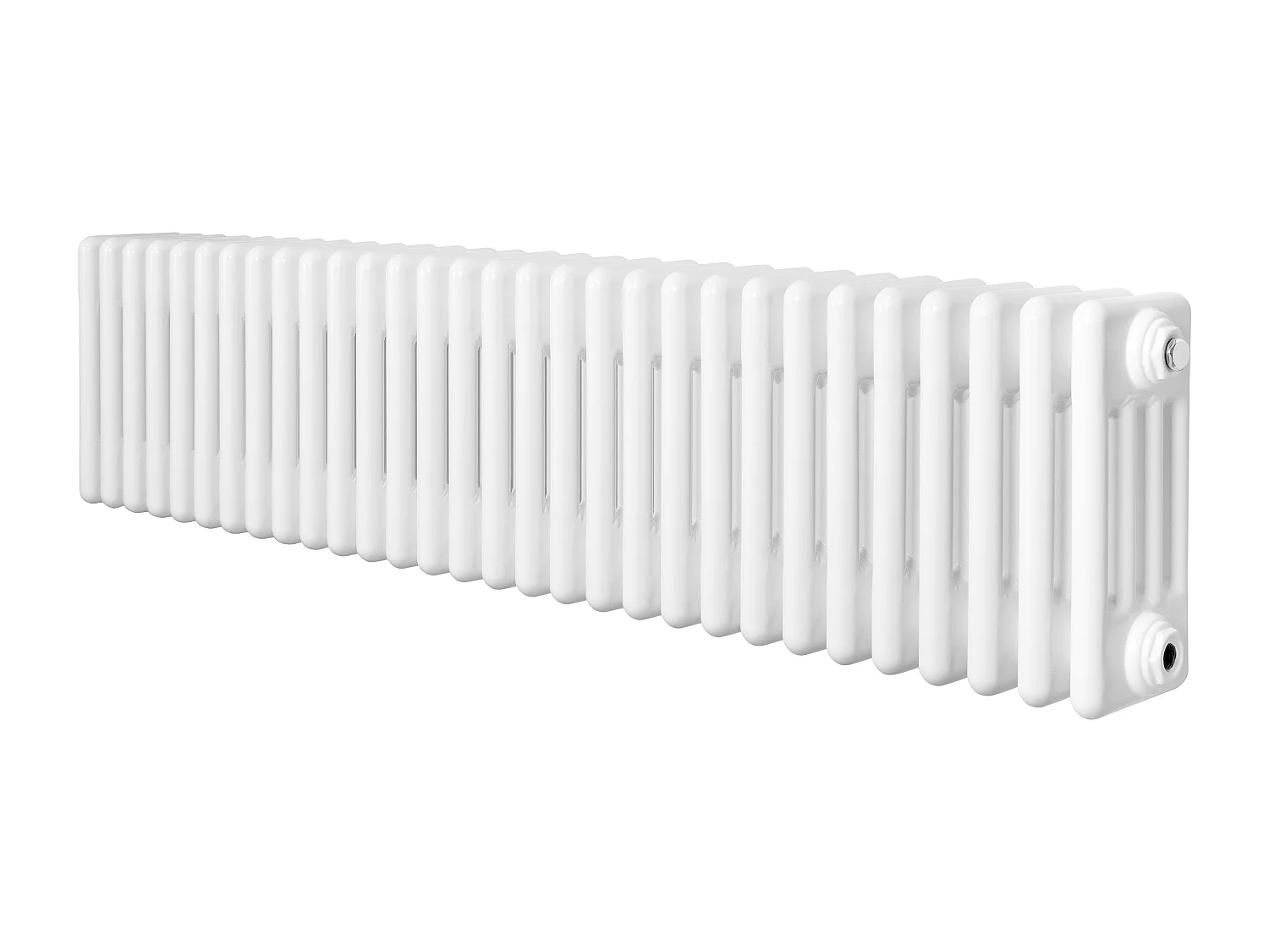 Radiatore Tradizionale 4 Colonne Orizzontale Bianco 300 x 1370 mm