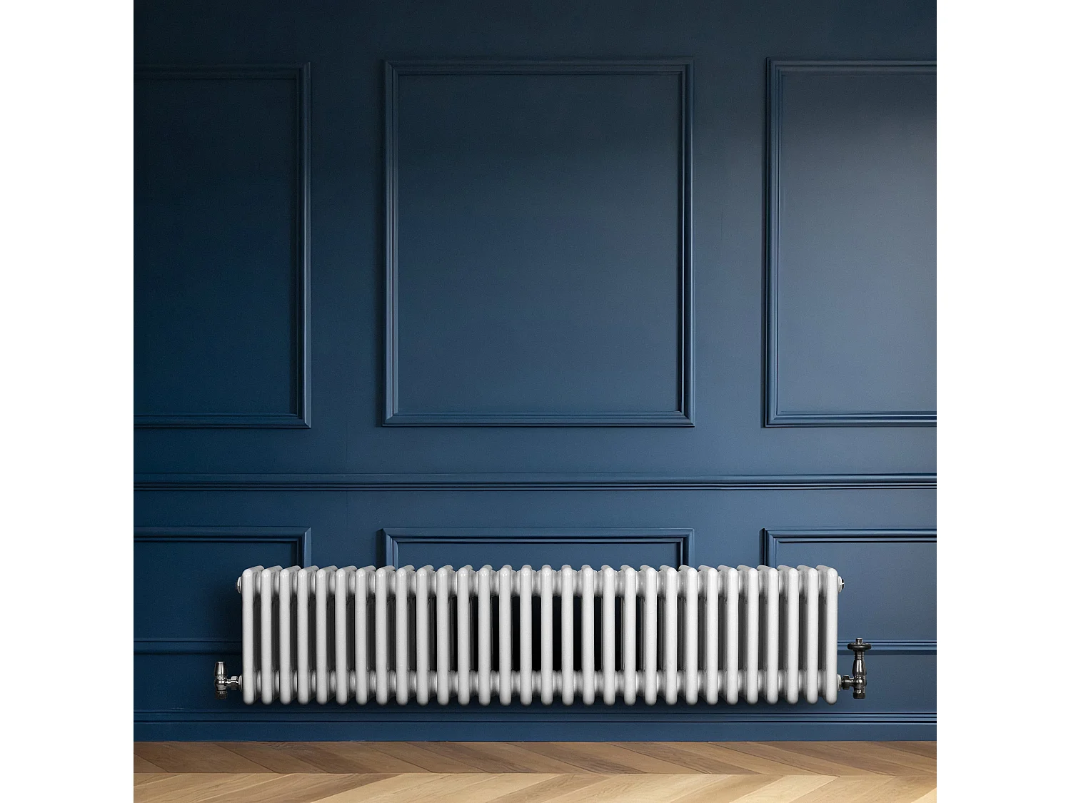 Radiatore Tradizionale 4 Colonne Orizzontale Bianco 300 x 1370 mm