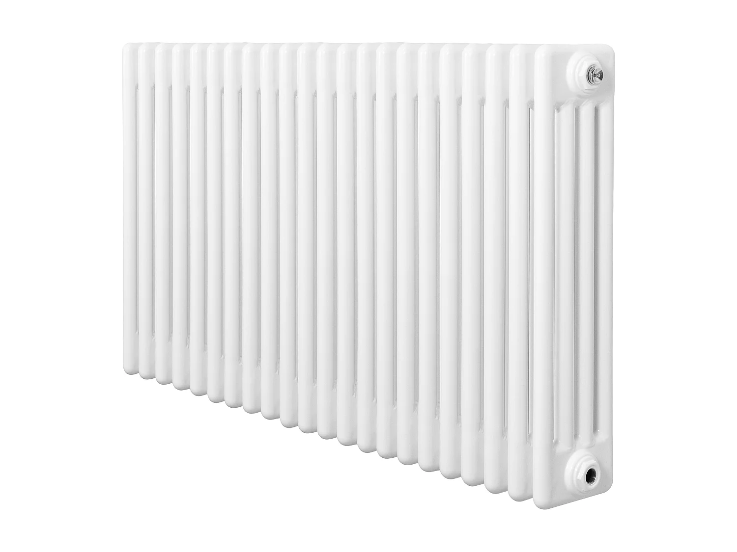 Radiador Horizontal 4 Colunas 600x1010 mm - Branco, Aço Carbono 1.5 mm, 1280 W, Alta Eficiência, Fácil Instalação, Durável e Design Clássico