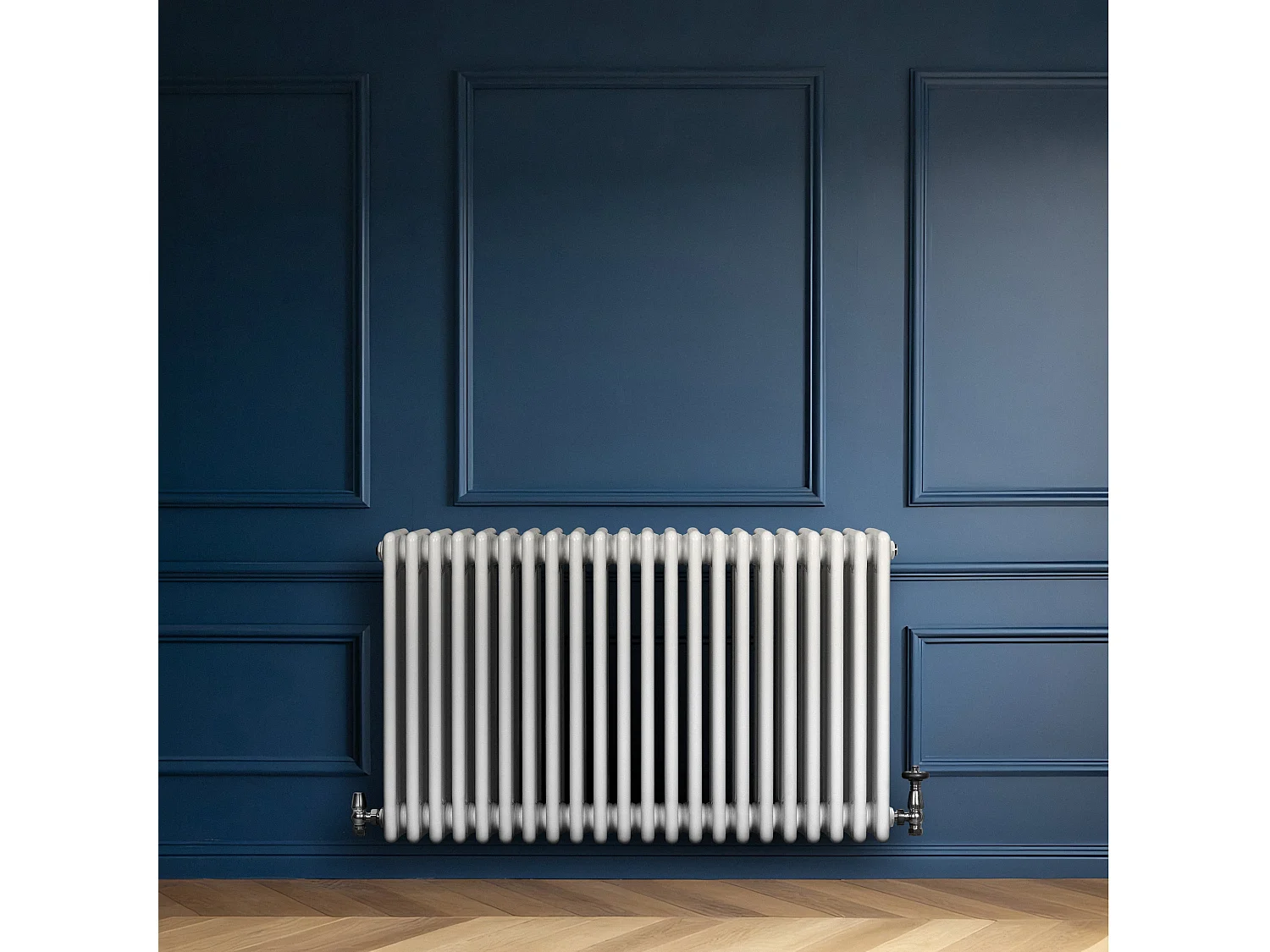 Radiador Horizontal 4 Colunas 600x1010 mm - Branco, Aço Carbono 1.5 mm, 1280 W, Alta Eficiência, Fácil Instalação, Durável e Design Clássico