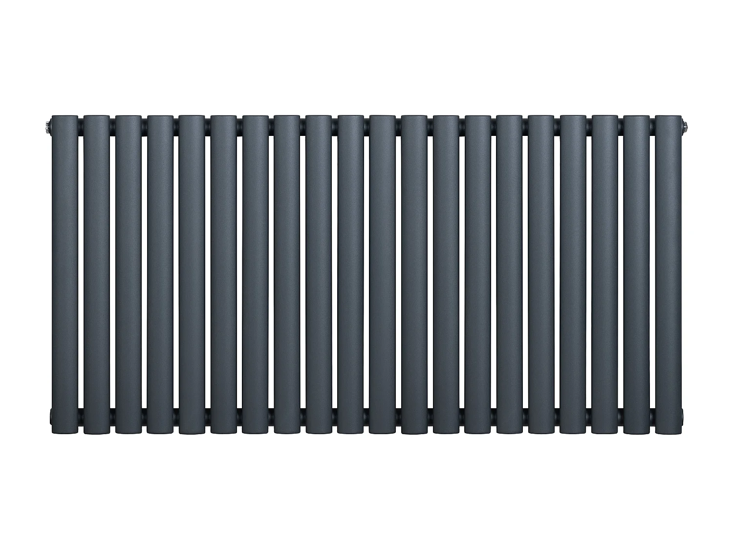 Horizontaal design radiator ovaal - 1 kolom - antraciet grijs - 600 x 1200 mm