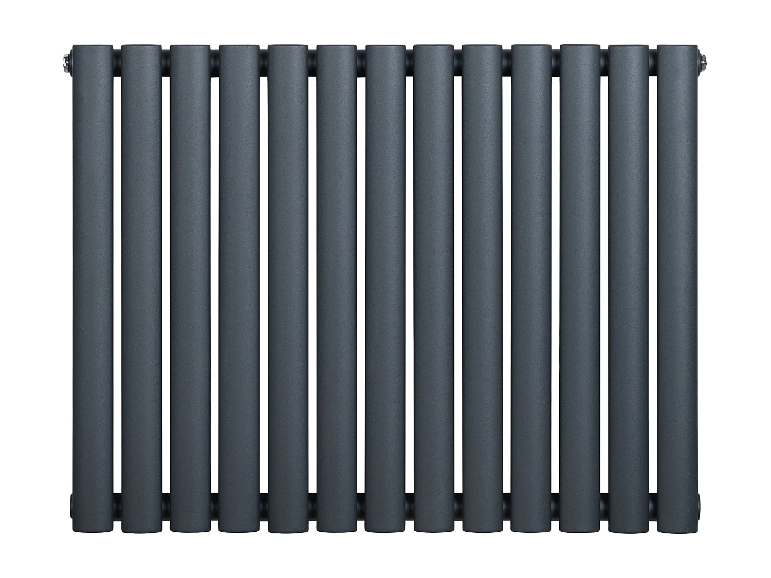 Horizontaal design radiator ovaal - 1 kolom - antraciet grijs - 600 x 780 mm