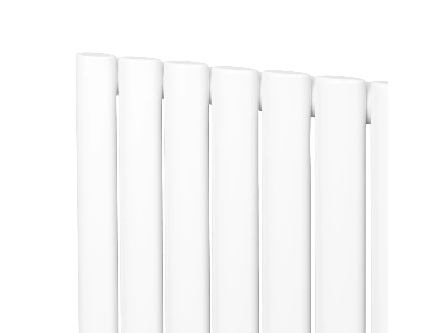 Verticaal design radiator ovaal - 1 kolom - wit - 1800 x 480 mm