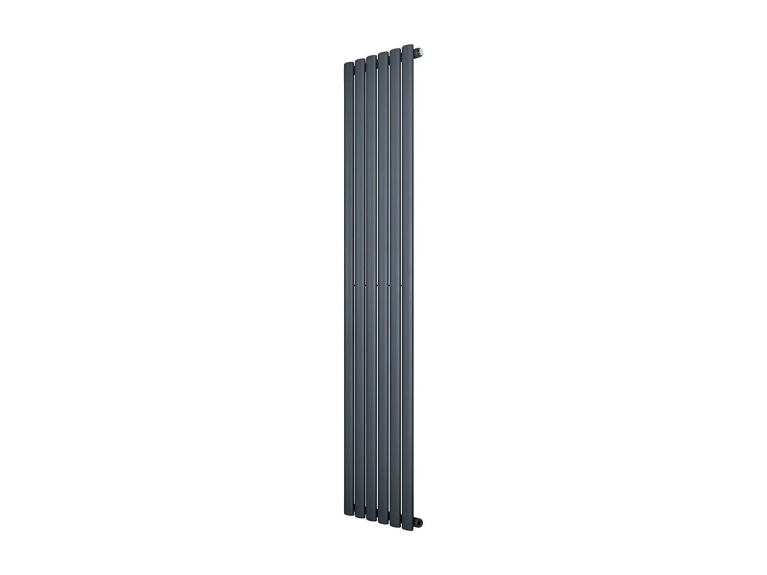 Verticaal design radiator ovaal - 1 kolom - grijs - 1800 x 360 mm