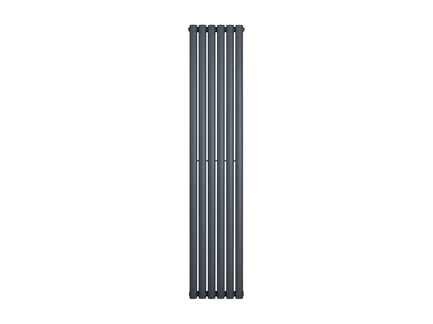 Verticaal design radiator ovaal - 1 kolom - grijs - 1800 x 360 mm