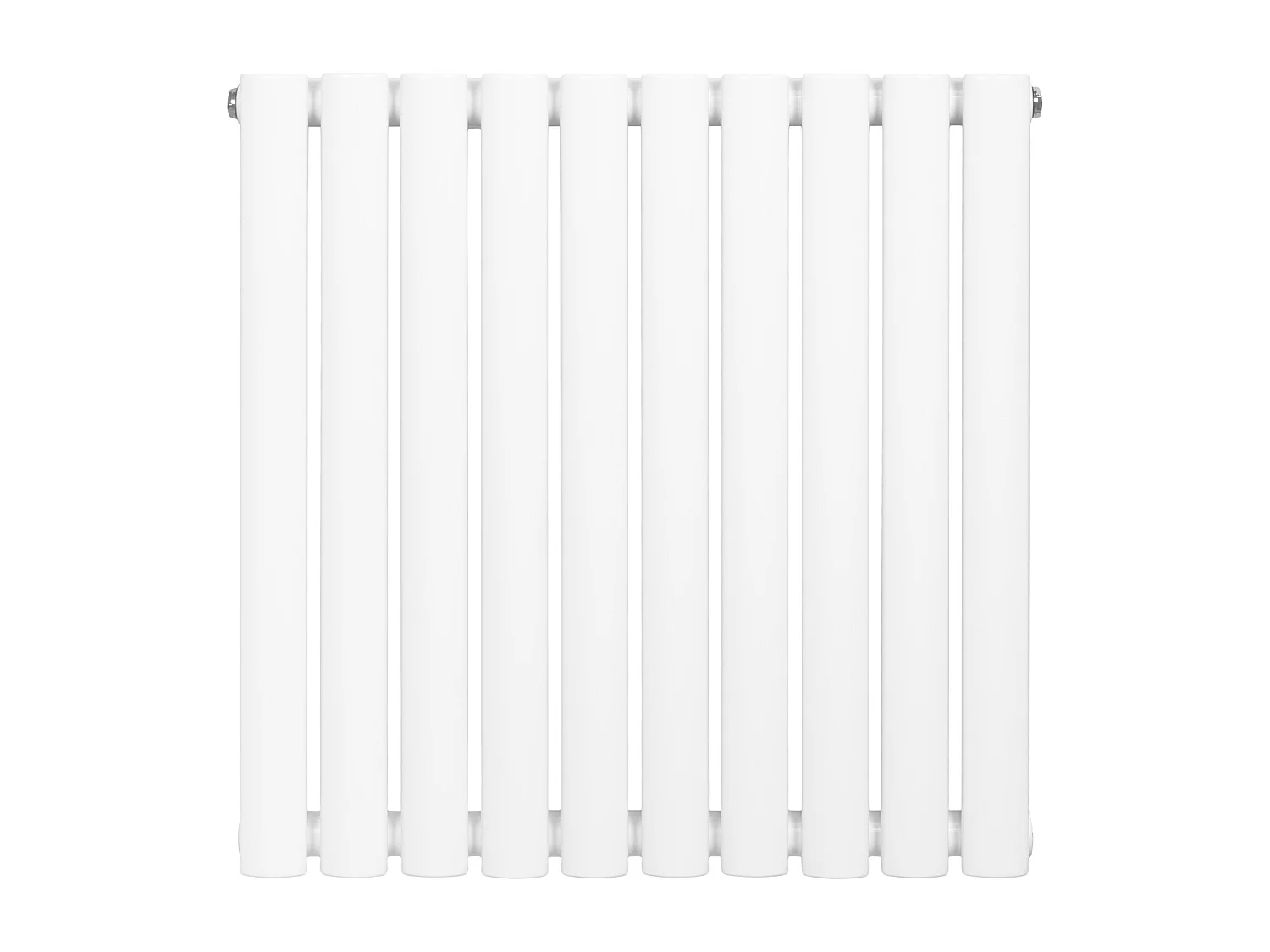 Horizontaal design radiator ovaal - 1 kolom - wit - 600 x 600 mm