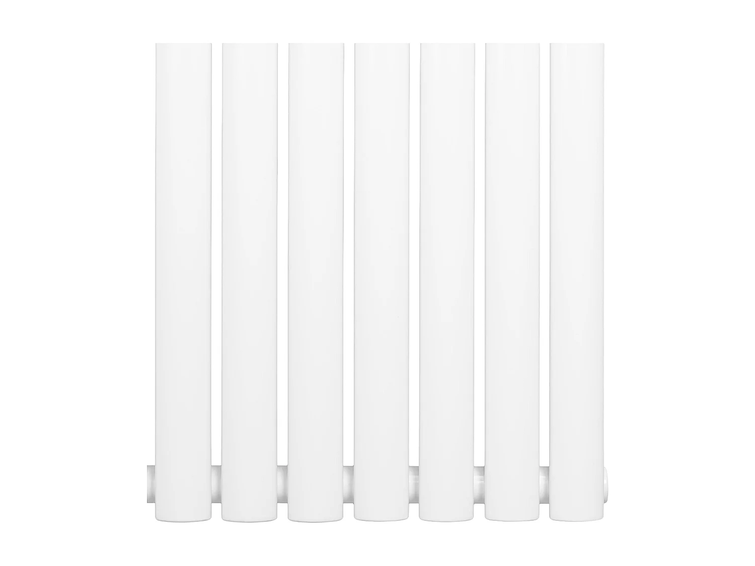 Horizontaal design radiator ovaal - 1 kolom - wit - 600 x 600 mm