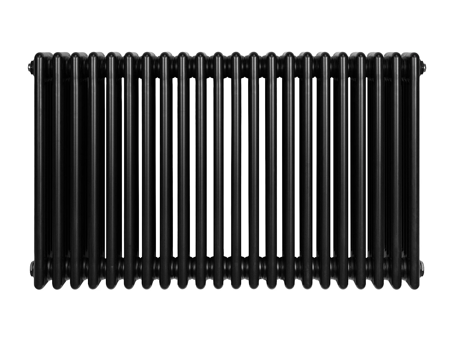 Radiador Tradicional Horizontal 4 Columnas - Negro | 600mm x 1010mm | Acero Premium 1280 W | Soportes, Kit, Cepillo | Garantía 15 Años | Calefacción