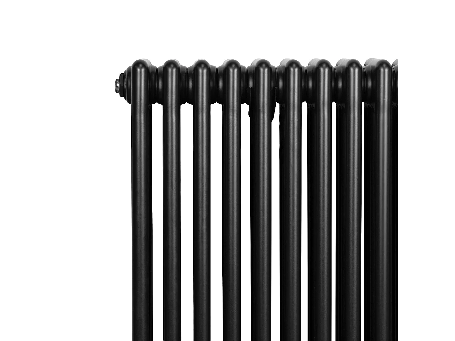 Radiador Tradicional Horizontal 4 Columnas - Negro | 600mm x 1010mm | Acero Premium 1280 W | Soportes, Kit, Cepillo | Garantía 15 Años | Calefacción