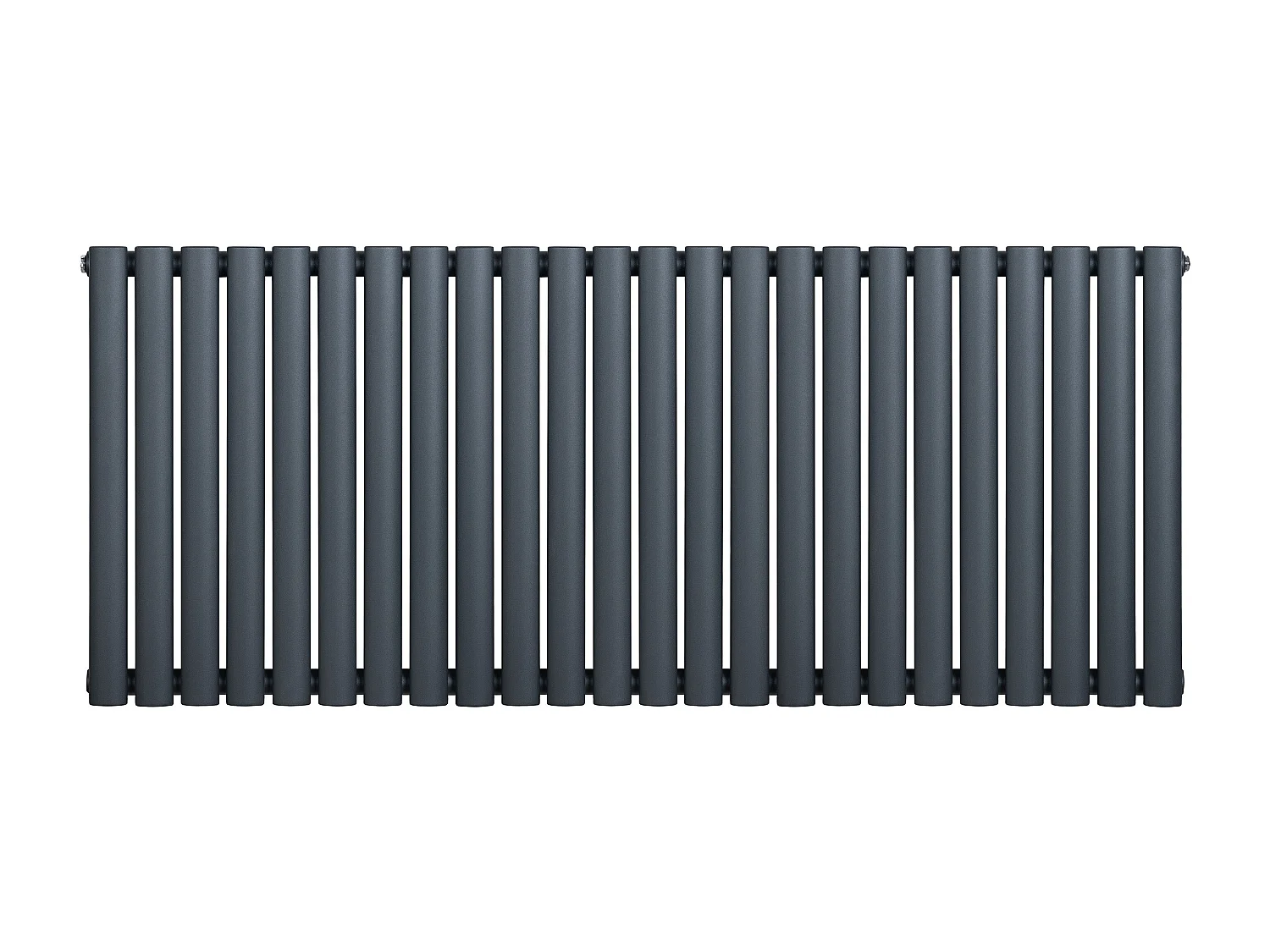 Horizontaal design radiator ovaal - 1 kolom - antraciet grijs - 600 x 1440 mm