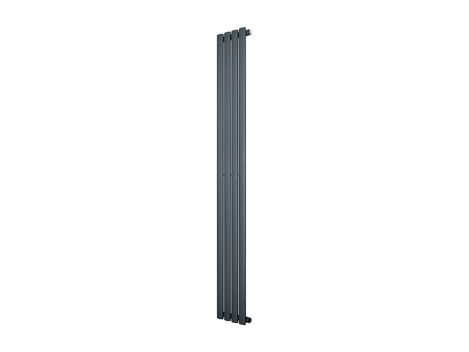Verticaal design radiator ovaal - 1 kolom - grijs - 1800 x 240 mm