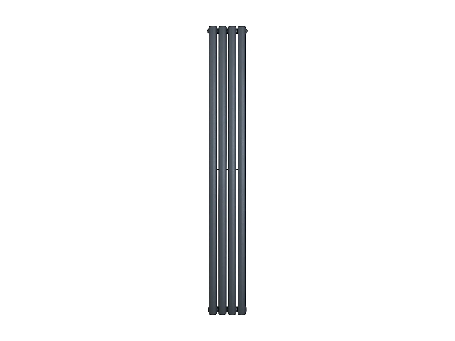Verticaal design radiator ovaal - 1 kolom - grijs - 1800 x 240 mm
