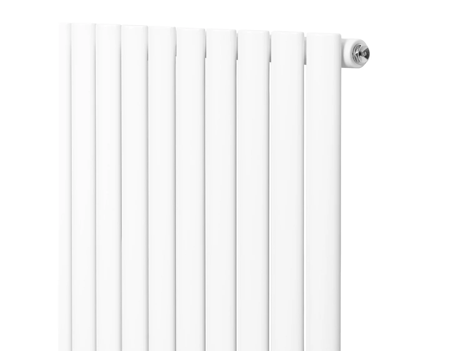 Radiateur Ovale à 1 Panneau 1600 x 240 mm en Acier Blanc Horizontale