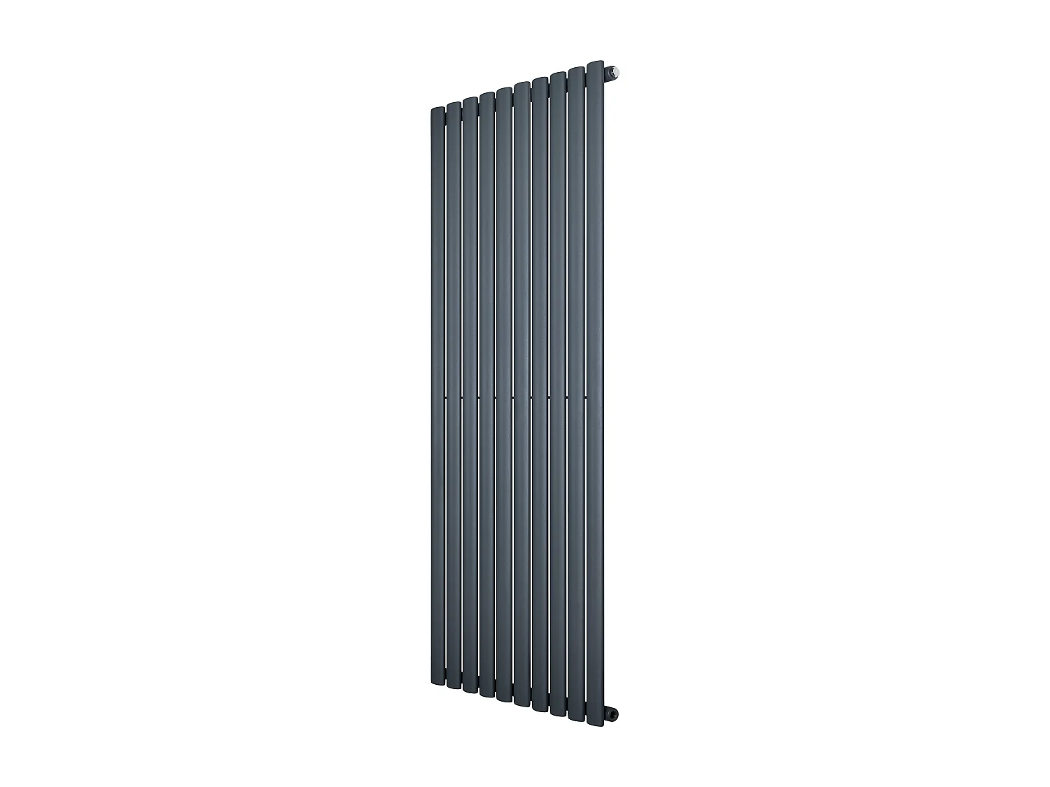 Verticaal design radiator ovaal - 1 kolom - grijs - 1600 x 600 mm