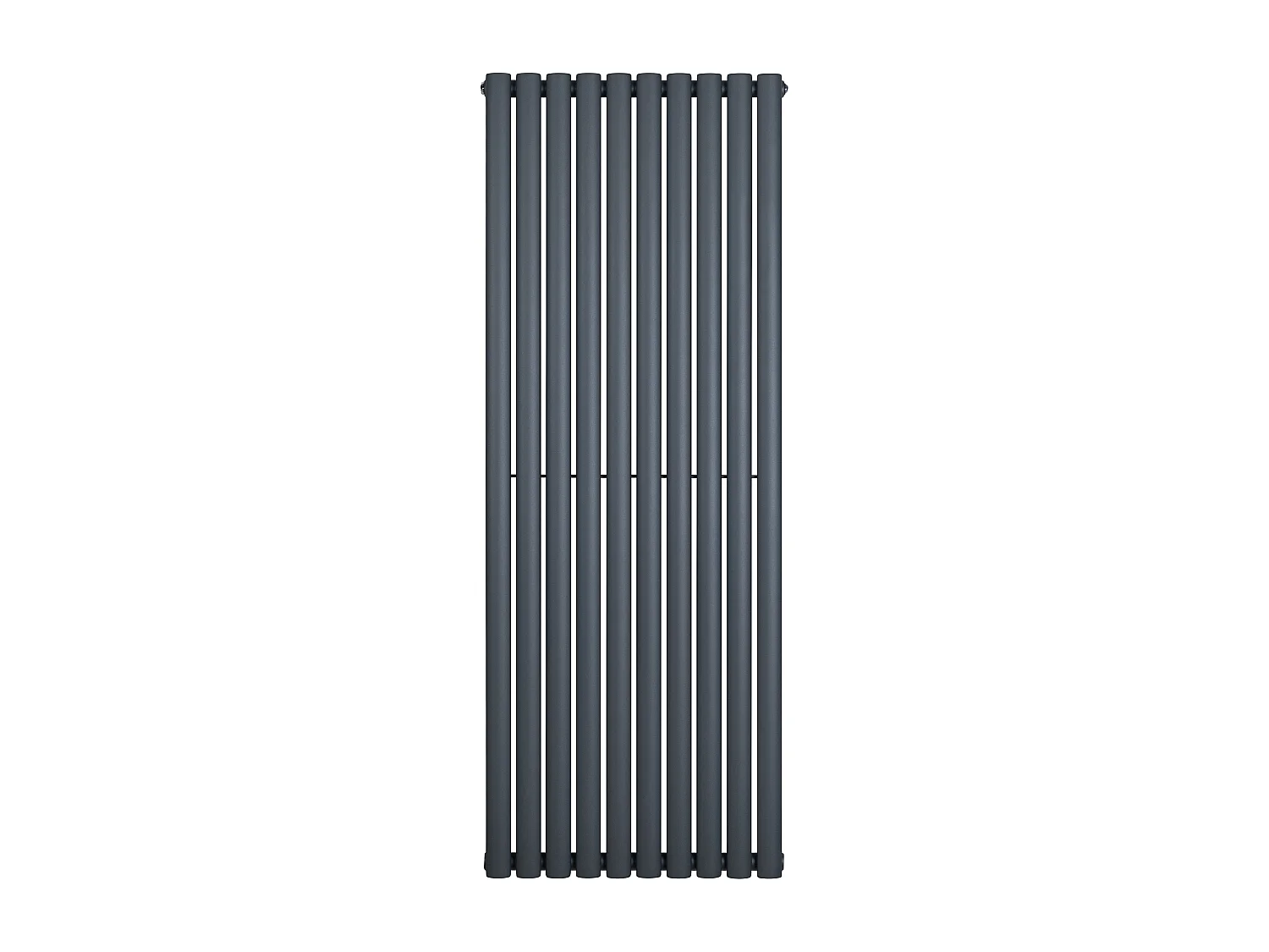 Verticaal design radiator ovaal - 1 kolom - grijs - 1600 x 600 mm