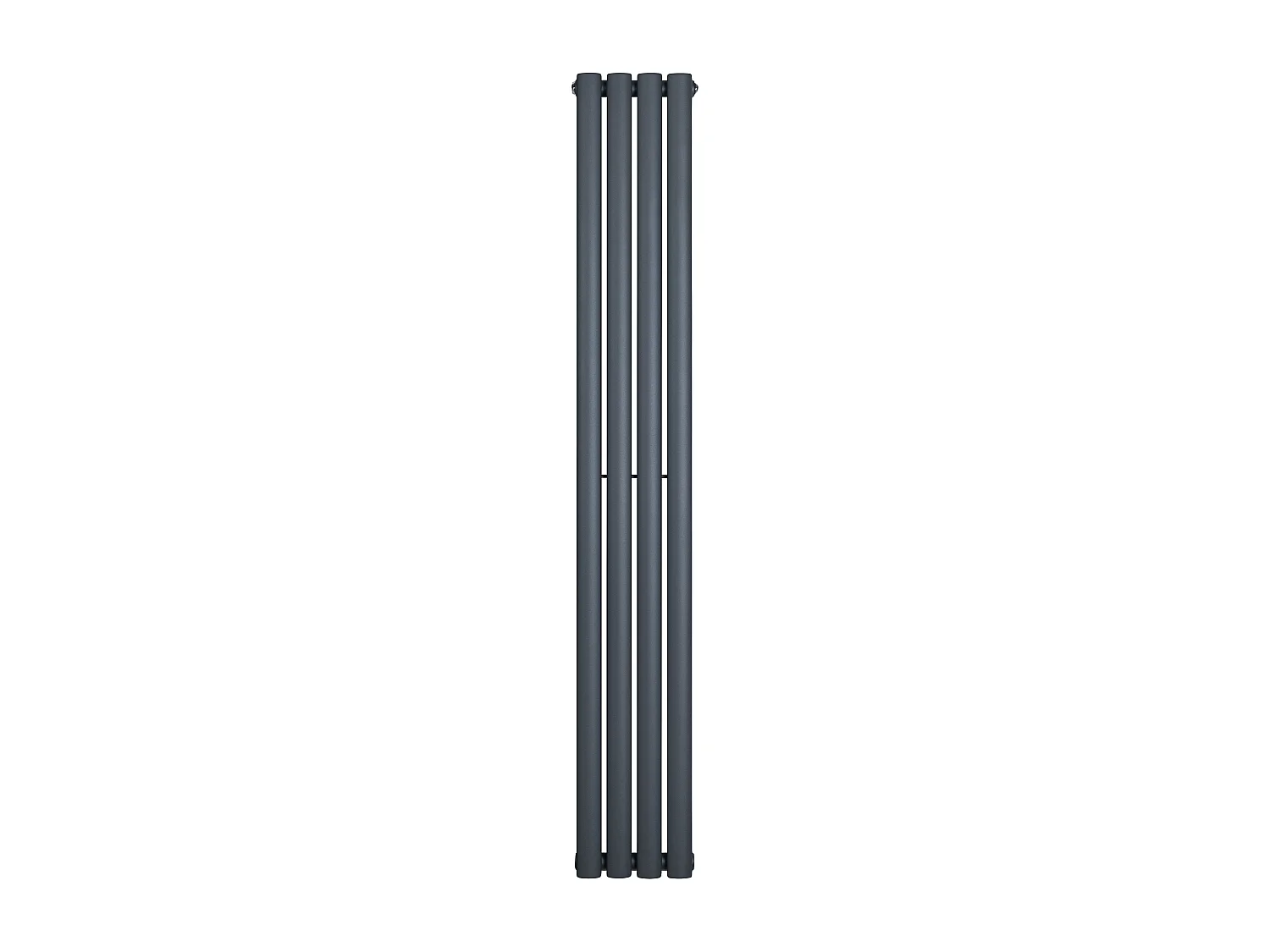 Verticaal design radiator ovaal - 1 kolom - antraciet grijs - 1600 x 240 mm