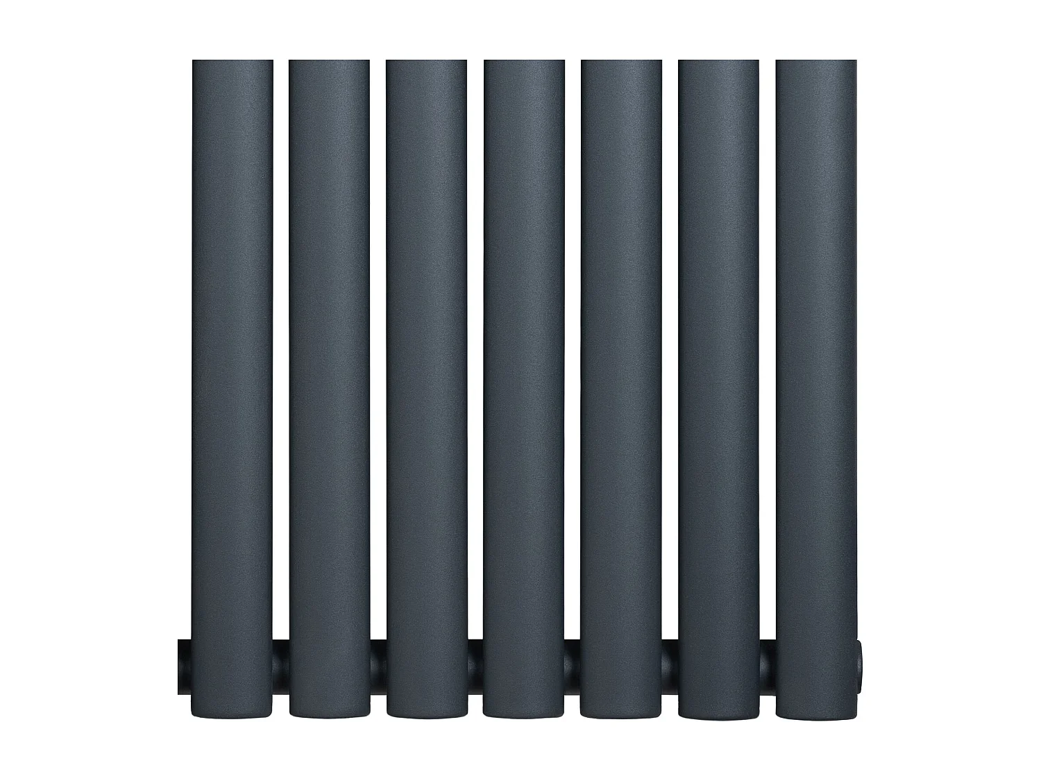 Verticaal design radiator ovaal - 1 kolom - antraciet grijs - 1600 x 240 mm
