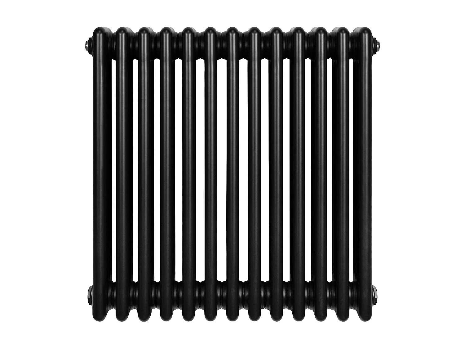 Radiador Horizontal 4 Colunas 600x605 mm - Preto, Aço Carbono 1.5 mm, 756 W, Alta Eficiência, Fácil Instalação, Durável e Design Clássico