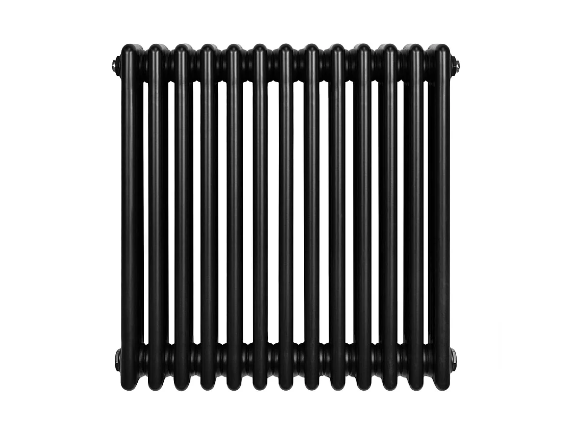 Tradiční čtyřsloupový radiátor - 600 x 605 mm - černý