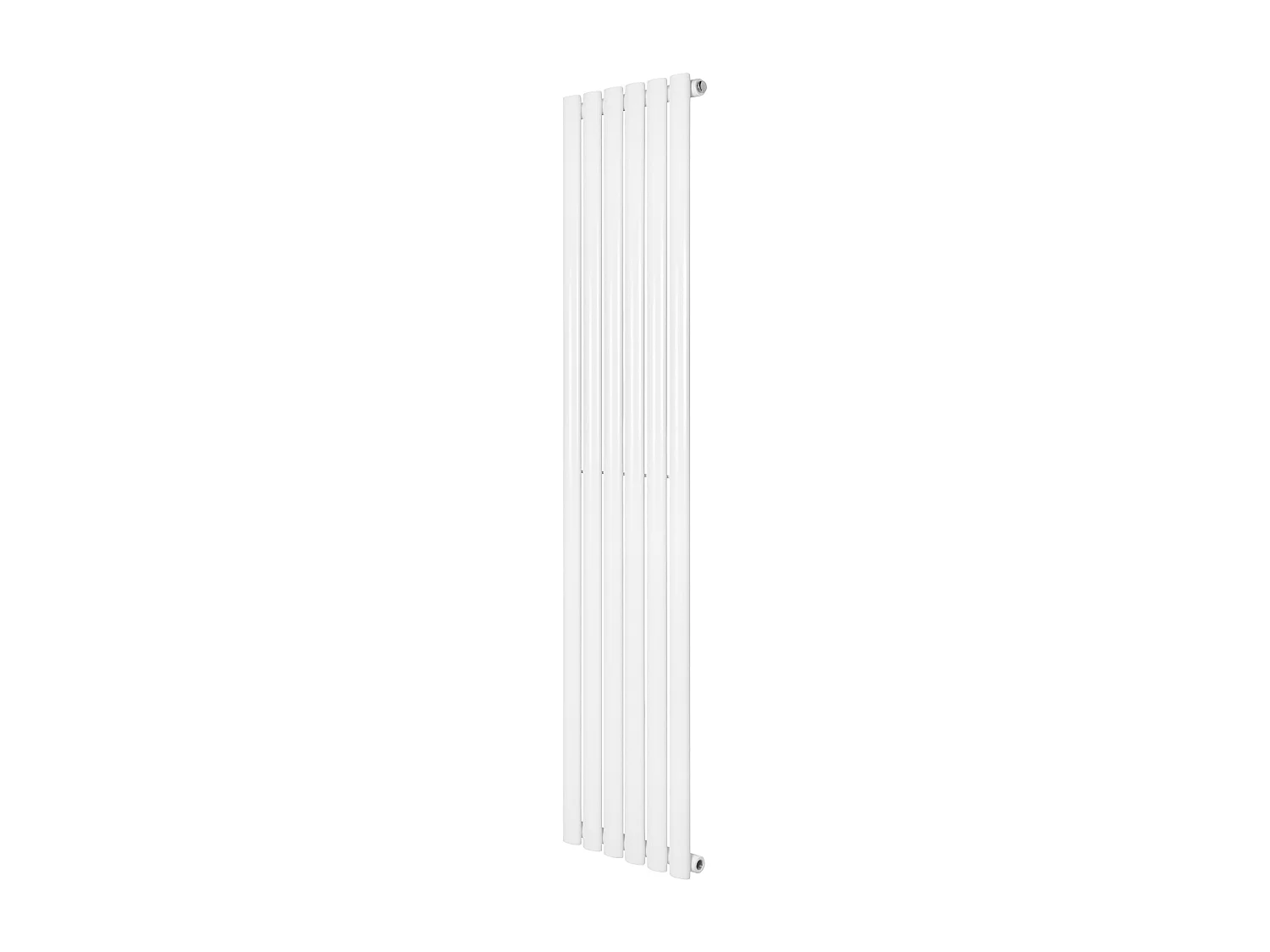 Verticaal design radiator ovaal - 1 kolom - wit - 1600 x 360 mm
