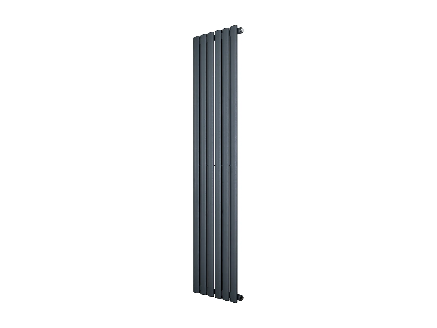 Verticaal design radiator ovaal - 1 kolom - antraciet grijs - 1600 x 360 mm