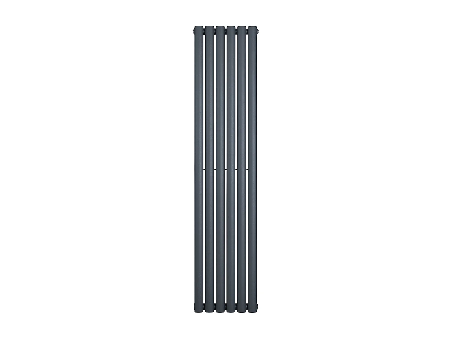Verticaal design radiator ovaal - 1 kolom - antraciet grijs - 1600 x 360 mm