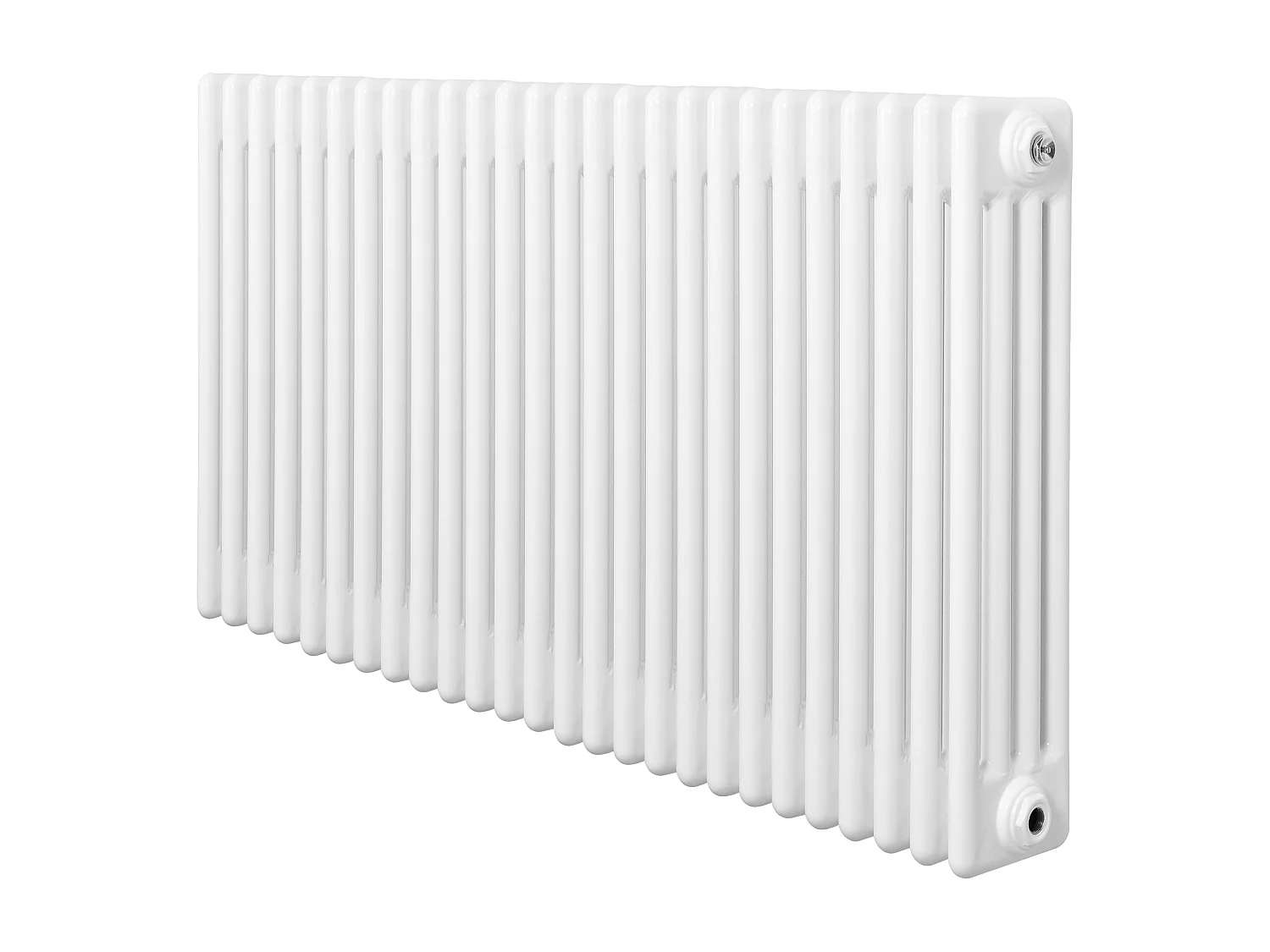 Radiador Tradicional Horizontal 4 Columnas - Blanco | 600mm x 1190mm | Acero Premium 1512W | Soportes, Kit, Cepillo | Garantía 15 Años | Calefacción