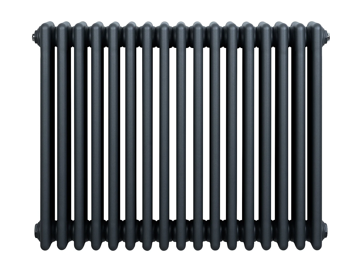 Radiador Horizontal 4 Colunas 600x785 mm - Cinza Antracite, Aço Carbono 1.5 mm, 756 W, Alta Eficiência, Fácil Instalação, Durável e Design Clássico