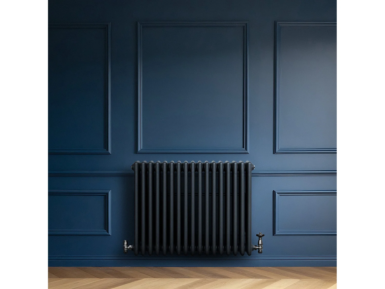 Radiador Horizontal 4 Colunas 600x785 mm - Cinza Antracite, Aço Carbono 1.5 mm, 756 W, Alta Eficiência, Fácil Instalação, Durável e Design Clássico