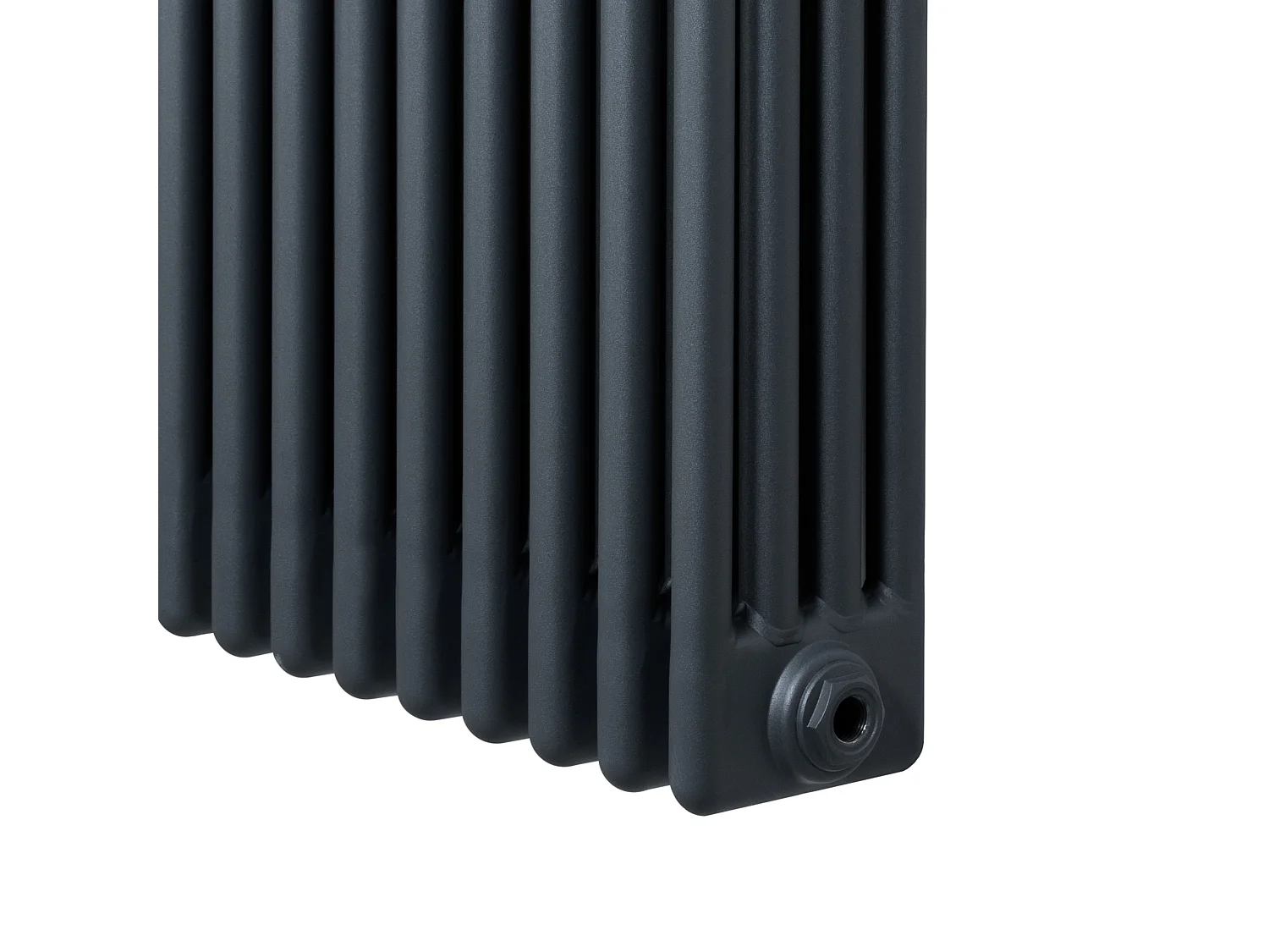 Radiador Horizontal 4 Colunas 600x785 mm - Cinza Antracite, Aço Carbono 1.5 mm, 756 W, Alta Eficiência, Fácil Instalação, Durável e Design Clássico