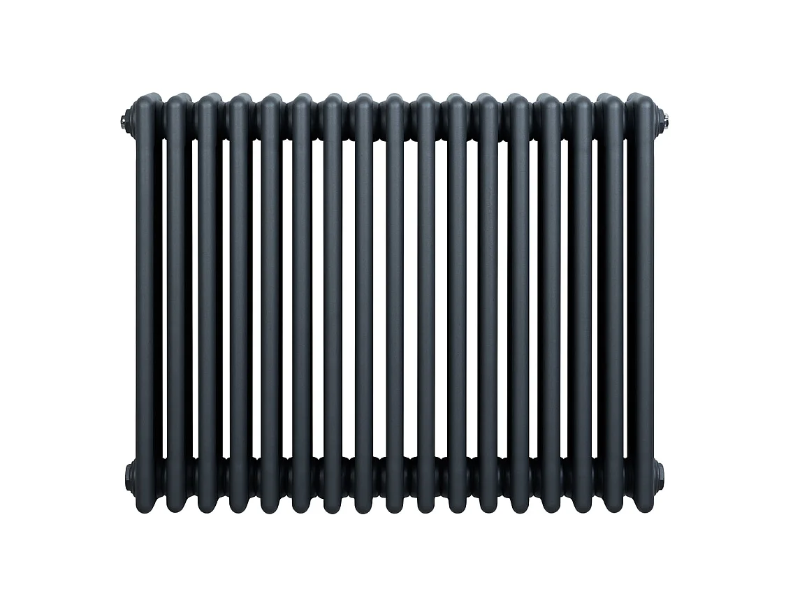 Traditionele 4-kolom radiator - horizontaal - antraciet grijs - 600 x 785 mm