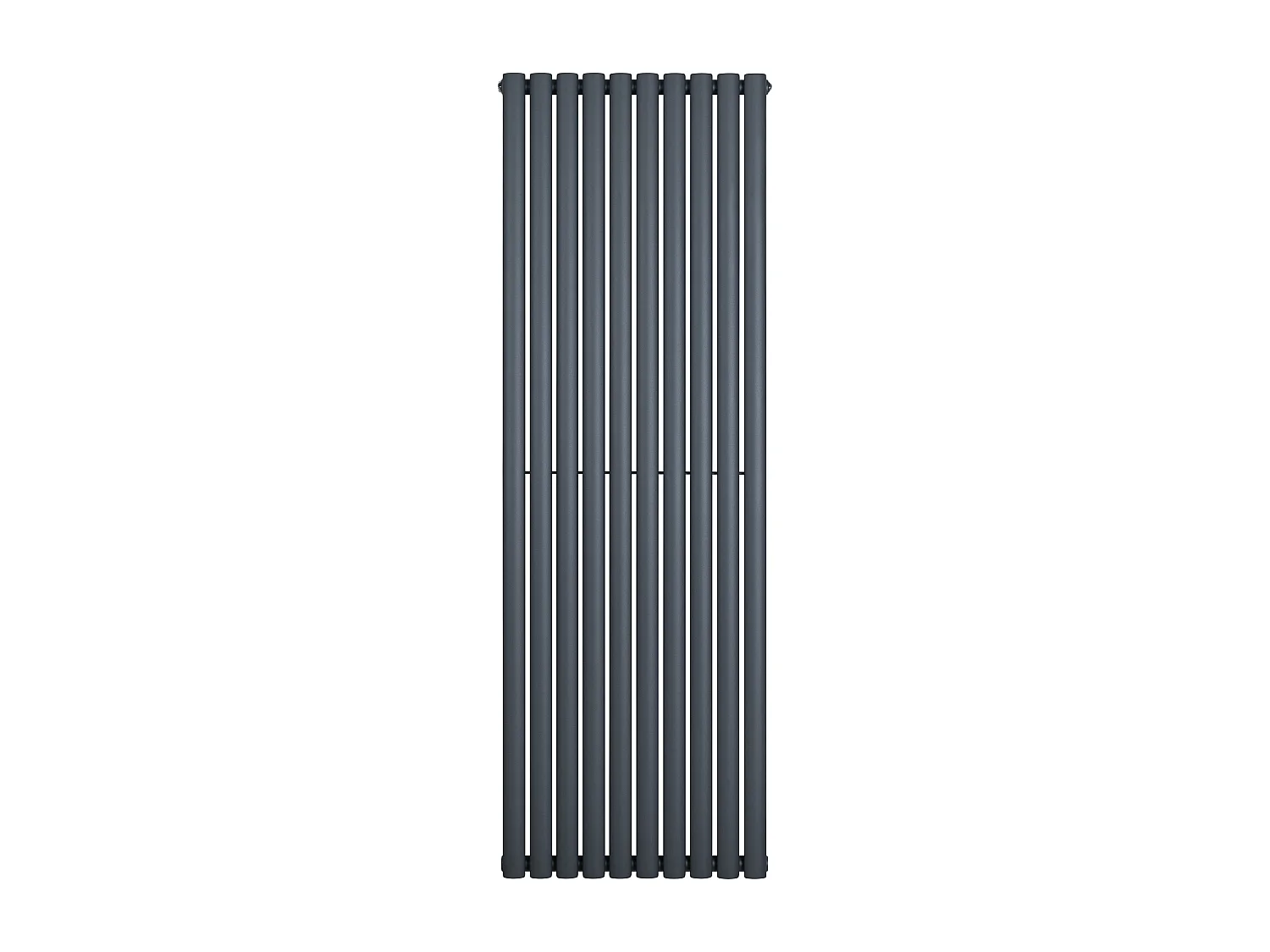Verticaal design radiator ovaal - 1 kolom - grijs - 1800 x 600 mm
