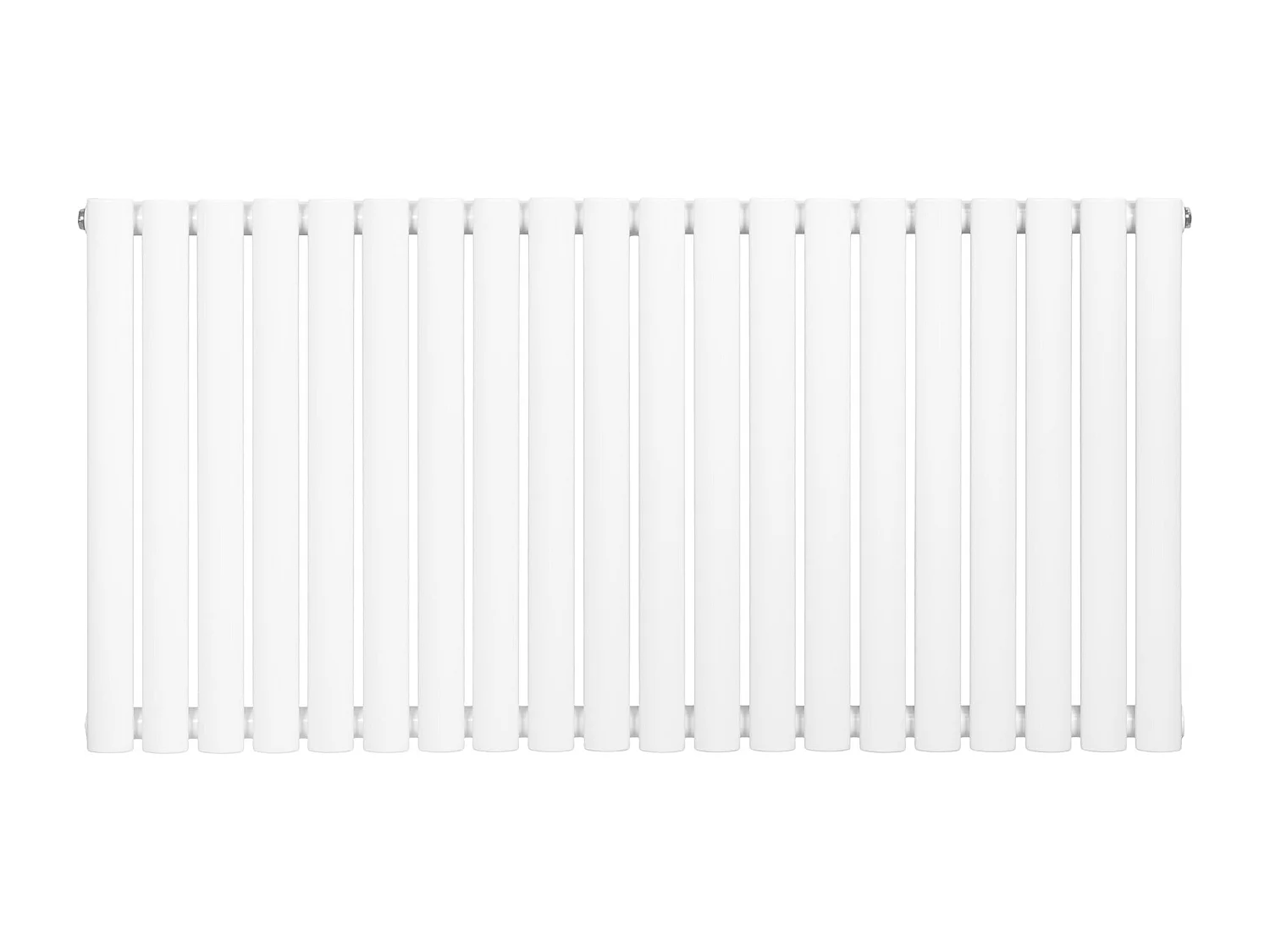 Horizontaal design radiator ovaal - 1 kolom - wit - 600 x 1200 mm