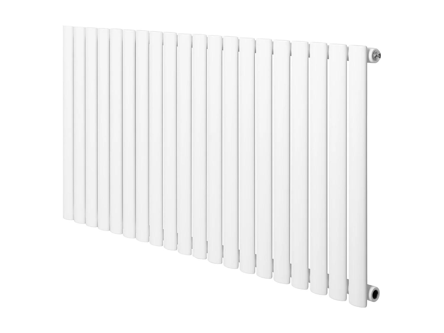 Horizontaal design radiator ovaal - 1 kolom - wit - 600 x 1200 mm