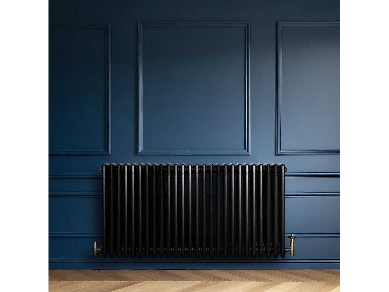 Radiatore Tradizionale 4 Colonne Orizzontale Riscaldamento Nero 600x1190 mm