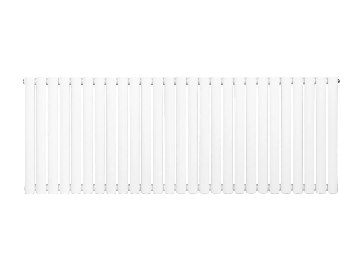 Horizontaal design radiator ovaal - 1 kolom - wit - 600 x 1620 mm