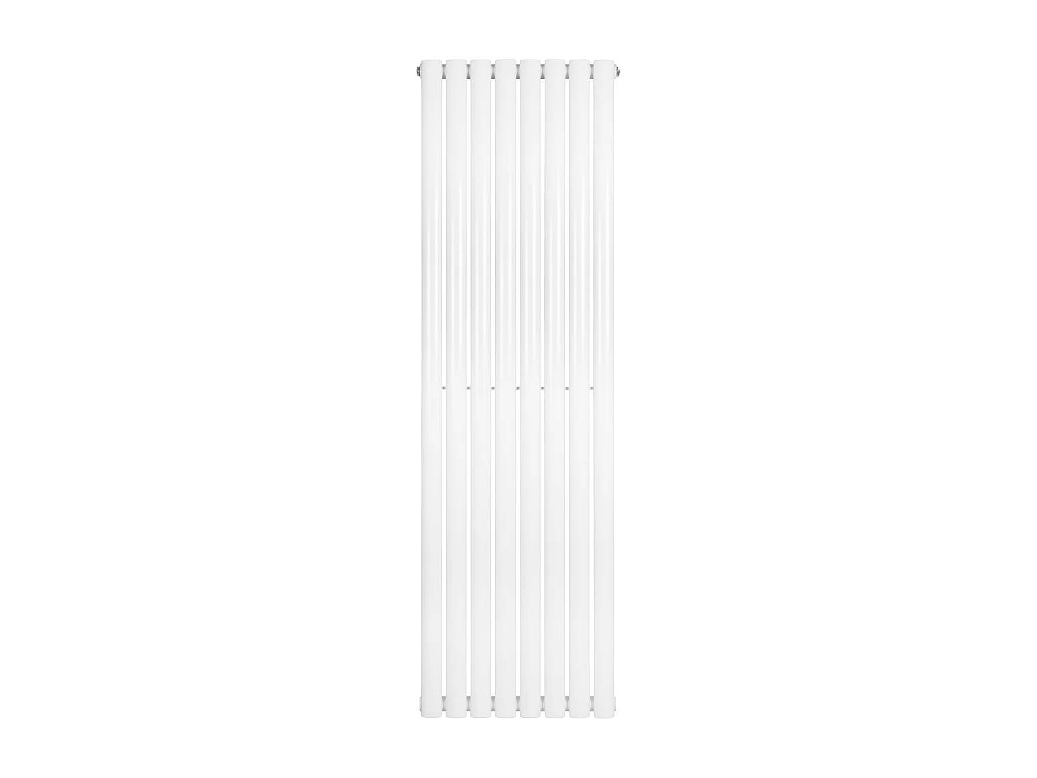 Verticaal design radiator ovaal - 1 kolom - wit - 1600 x 480 mm