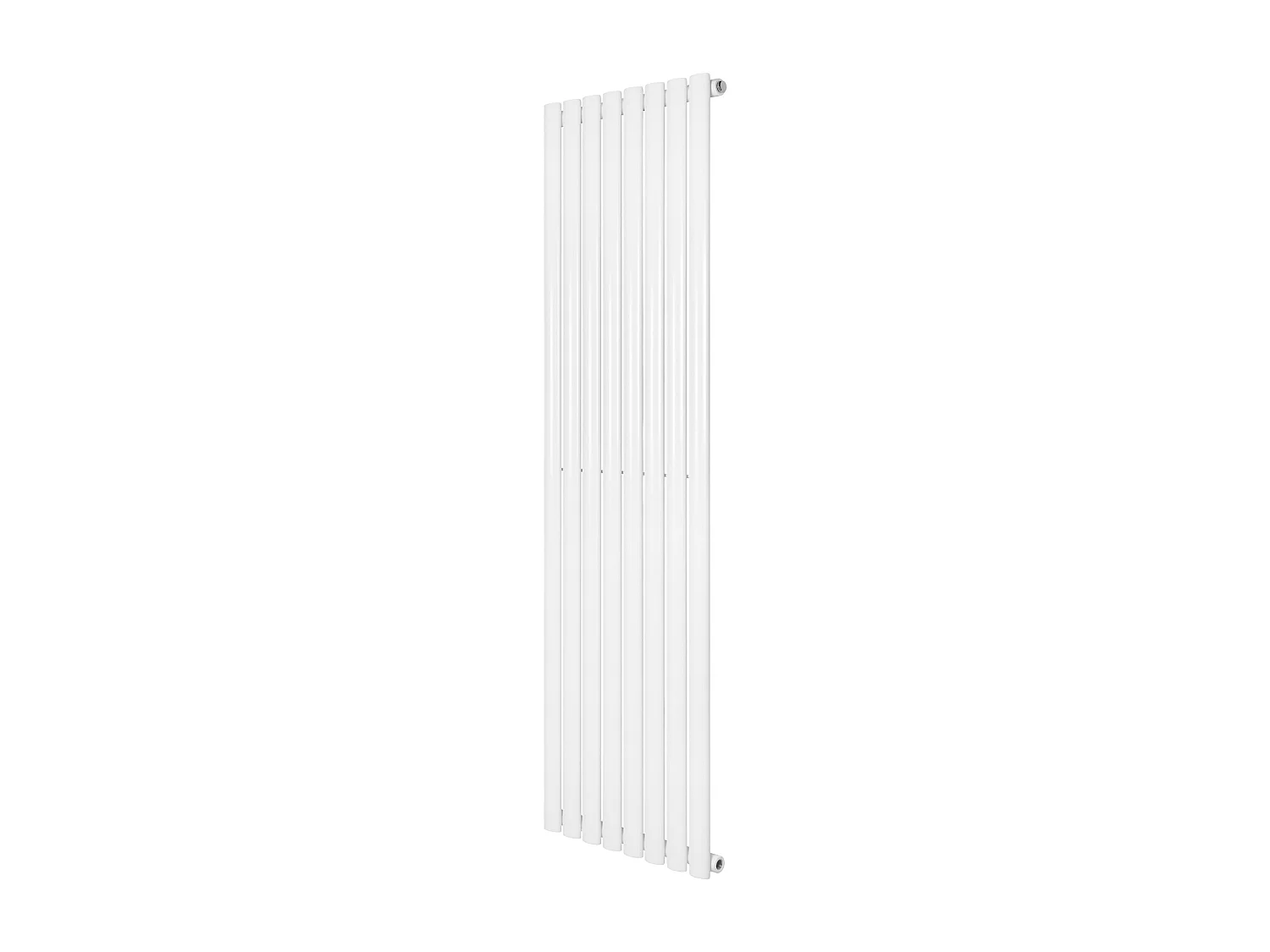 Verticaal design radiator ovaal - 1 kolom - wit - 1600 x 480 mm