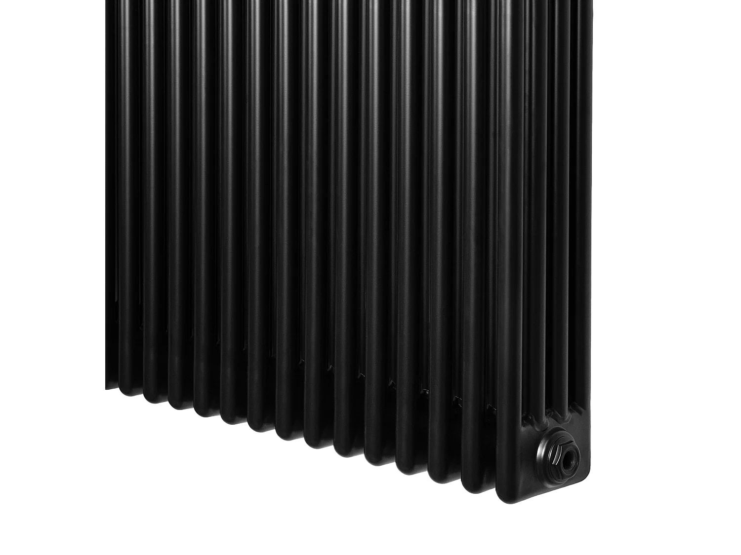 Radiador Vertical 4 Colunas 1800x200 mm - Preto, Aço Carbono 1.5 mm, 1152 W, Alta Eficiência, Fácil Instalação, Durável e Design Clássico
