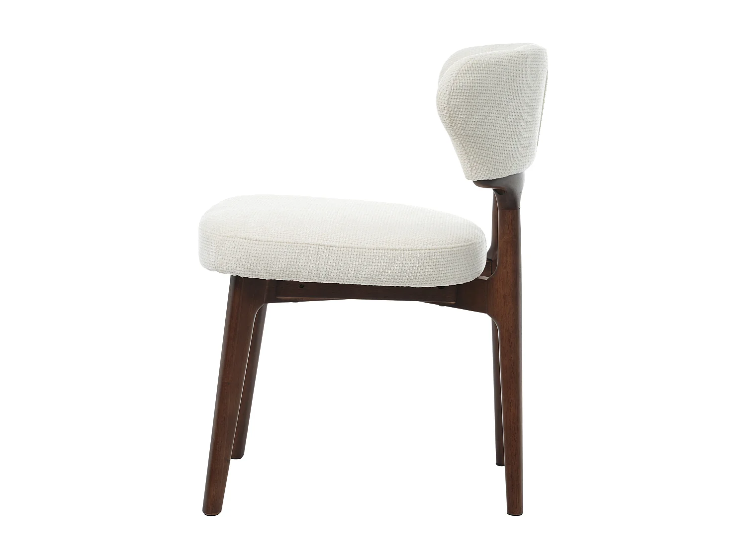 Set van 4 massief houten eetkamerstoelen - 53 x 58,5 x 75 cm - Moderne stijl - fluweel - beige