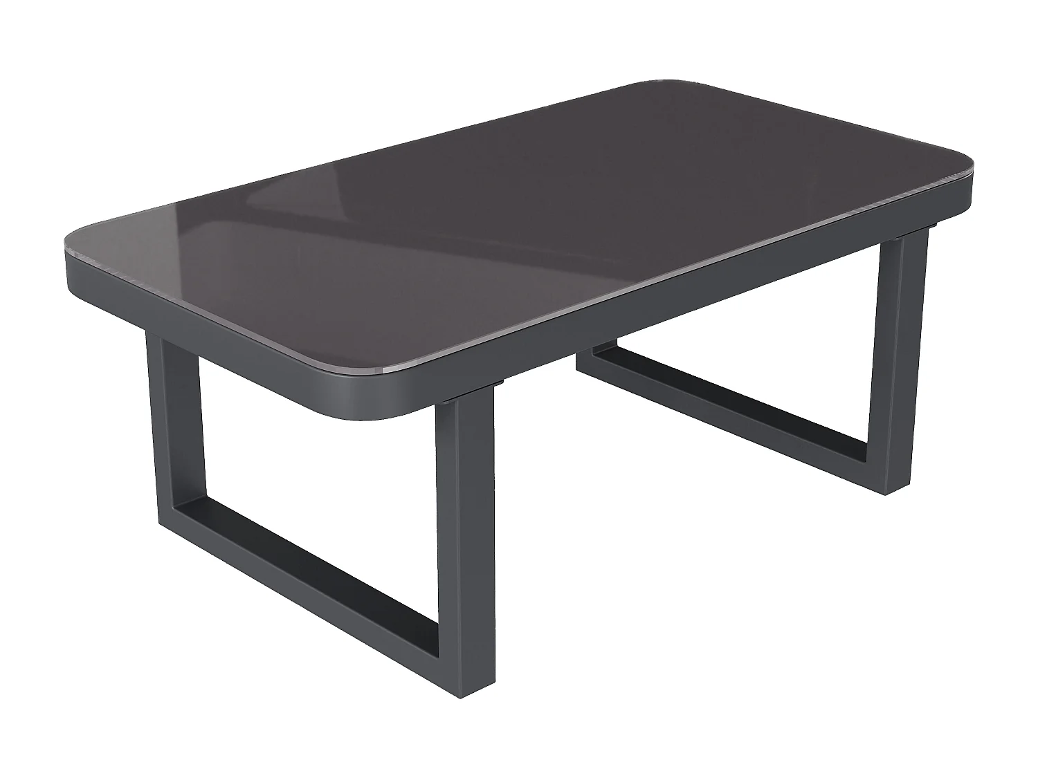 Conjunto de móveis de jardim para 6 pessoas - com apoios de braço e encostos trançados + sofá de canto + mesa - metal - cinza