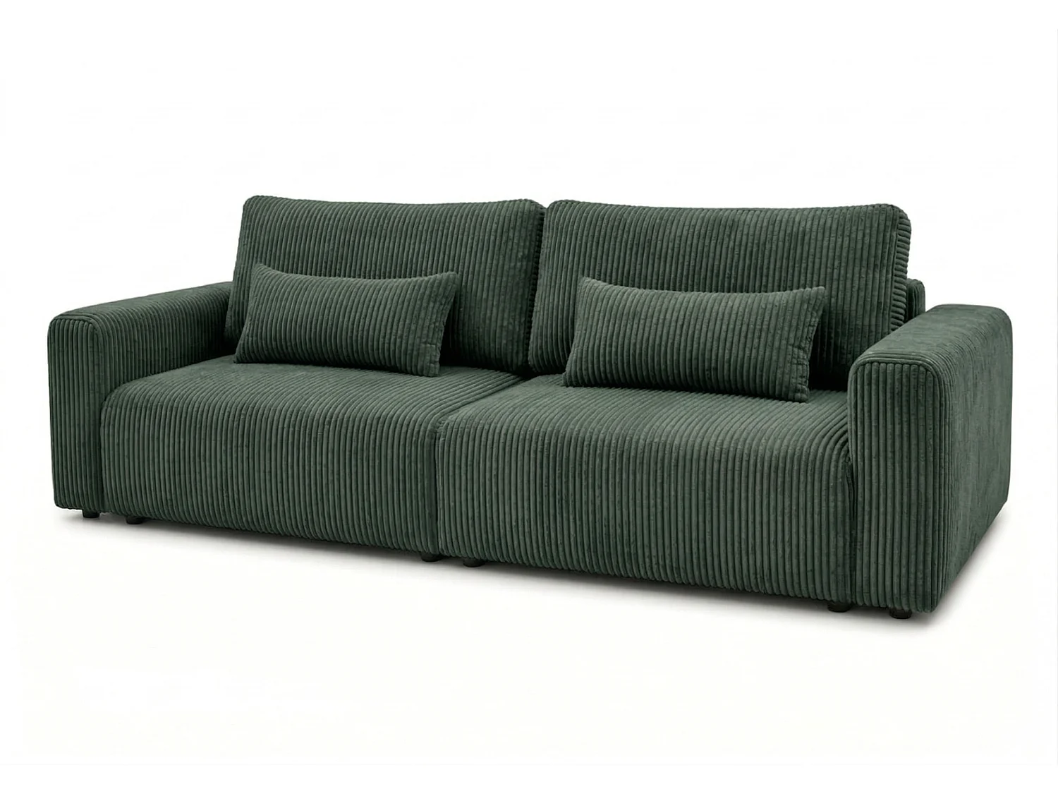 Canapé d’angle convertible BOND 2-en-1 230x150 cm, en tissu POSO 14 vert bouteille