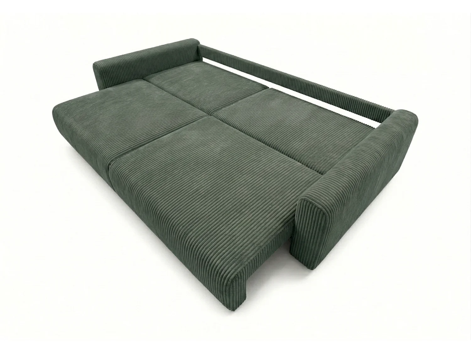 Canapé d’angle convertible BOND 2-en-1 230x150 cm, en tissu POSO 14 vert bouteille