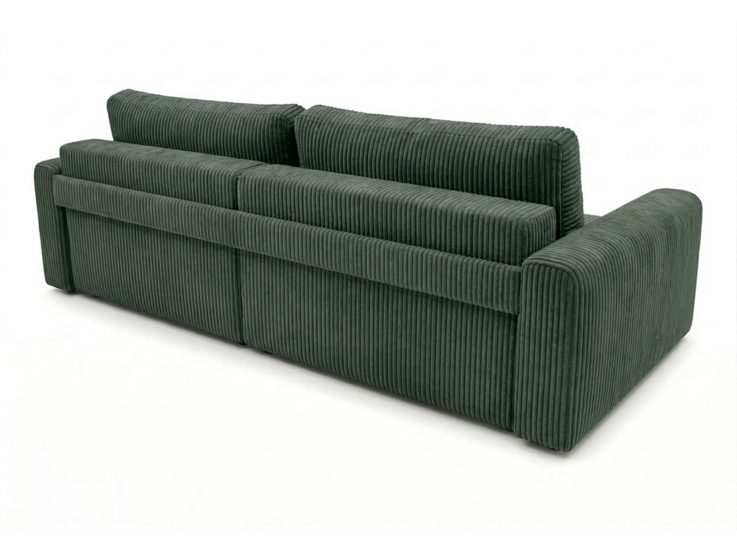 Canapé d’angle convertible BOND 2-en-1 230x150 cm, en tissu POSO 14 vert bouteille