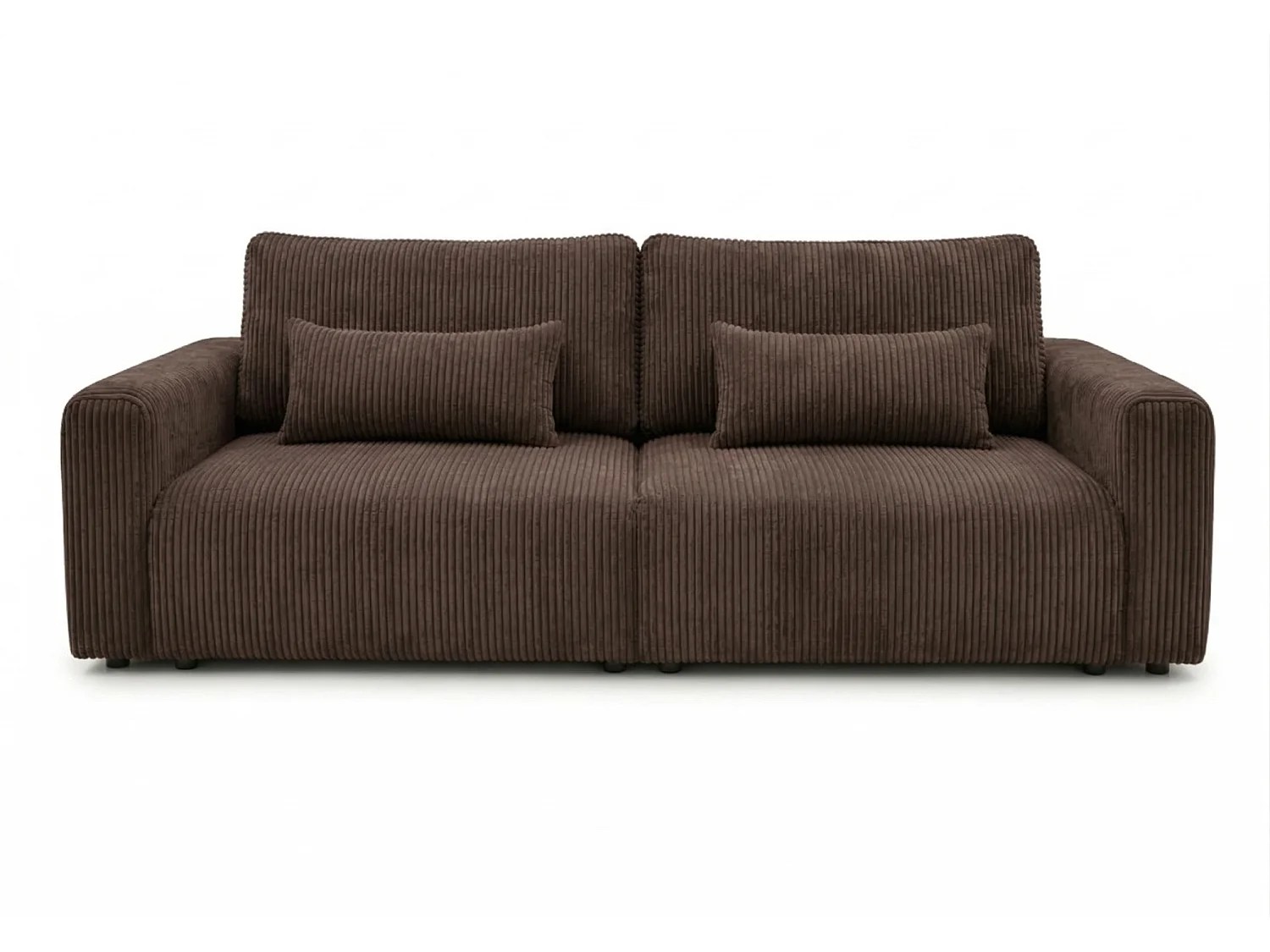Canapé d’angle convertible BOND 2-en-1 230x150 cm, en tissu POSO 6 marron