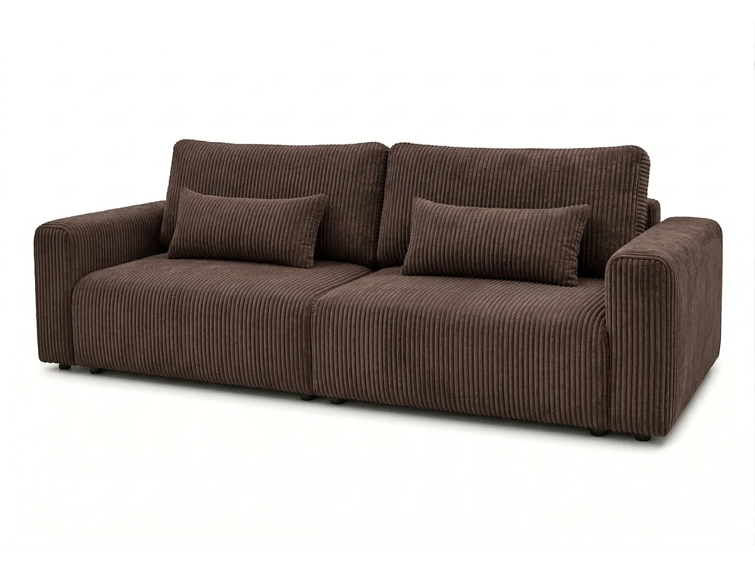Canapé d’angle convertible BOND 2-en-1 230x150 cm, en tissu POSO 6 marron
