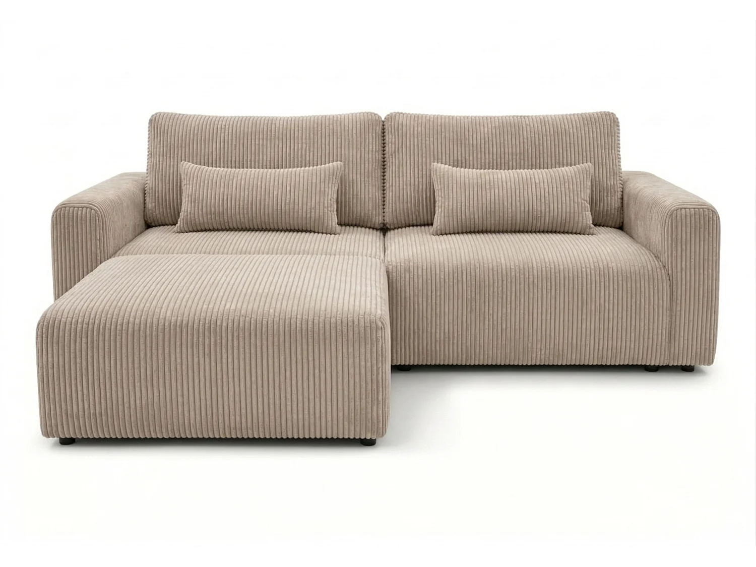 Canapé d’angle convertible BOND 2-en-1 230x150 cm, en tissu POSO 2 crème