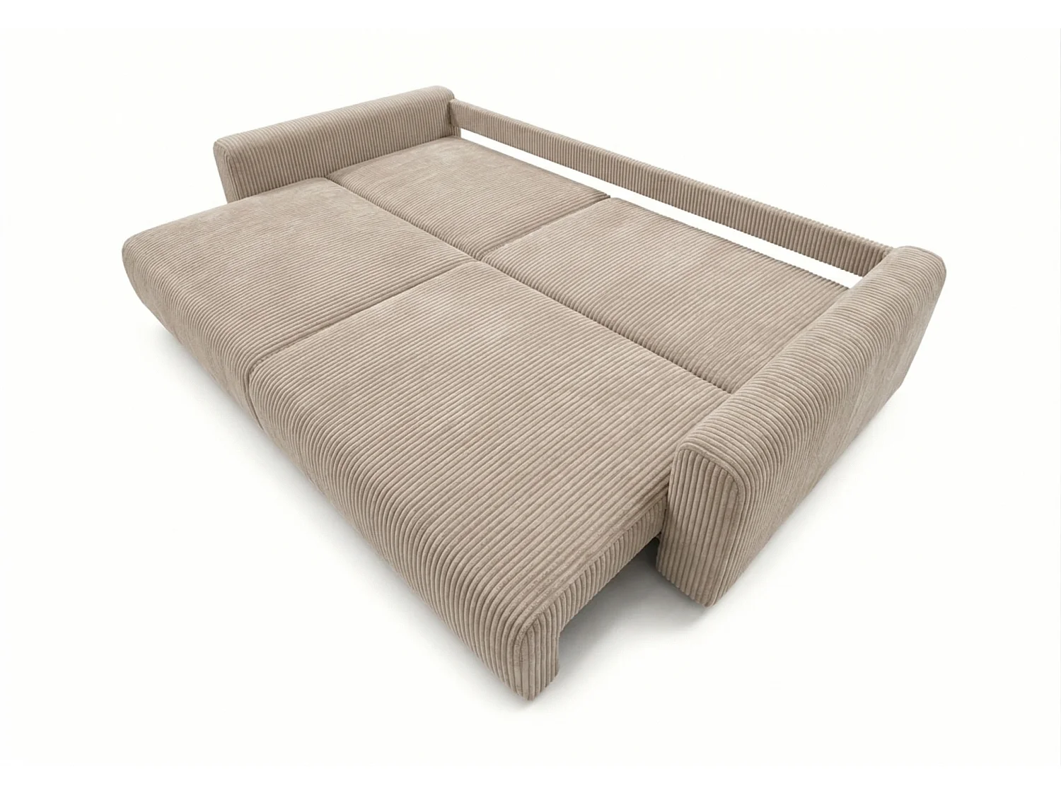 Canapé d’angle convertible BOND 2-en-1 230x150 cm, en tissu POSO 2 crème