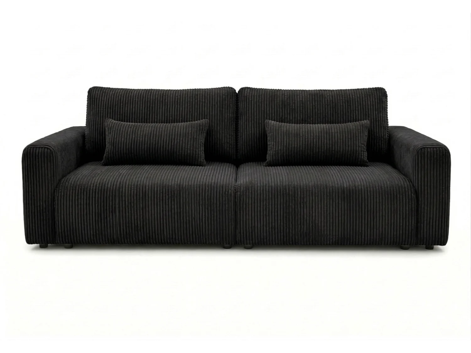 Canapé d’angle convertible BOND 2-en-1 230x150 cm, en tissu POSO 135 noir